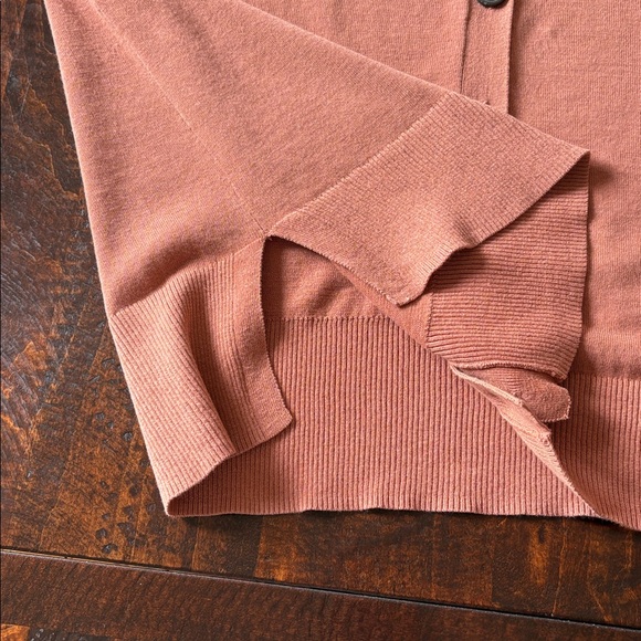 J Crew Summerweight Cotton V-Neck Cardigan Terracotta Size Medium - Picture 5 of 14